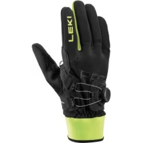 Перчатки Leki PRC Boa Shark Black-Neonyellow